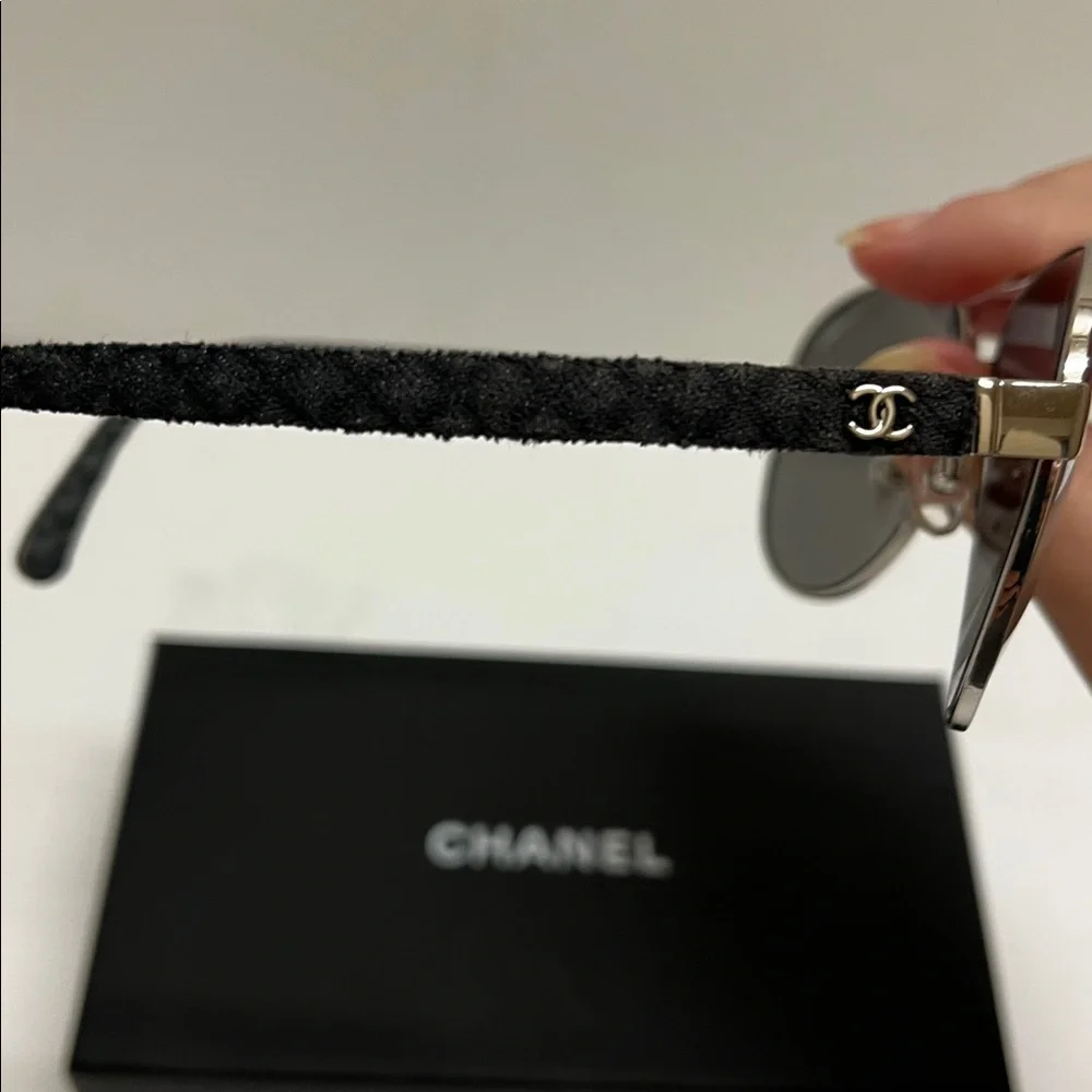Chanel Metallic Aviator Sunglasses